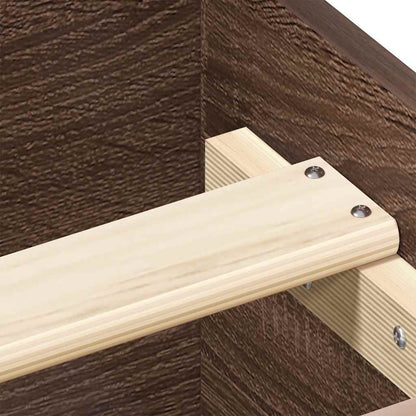 vidaXL Bed Frame without Mattress Brown Oak 140x190 cm