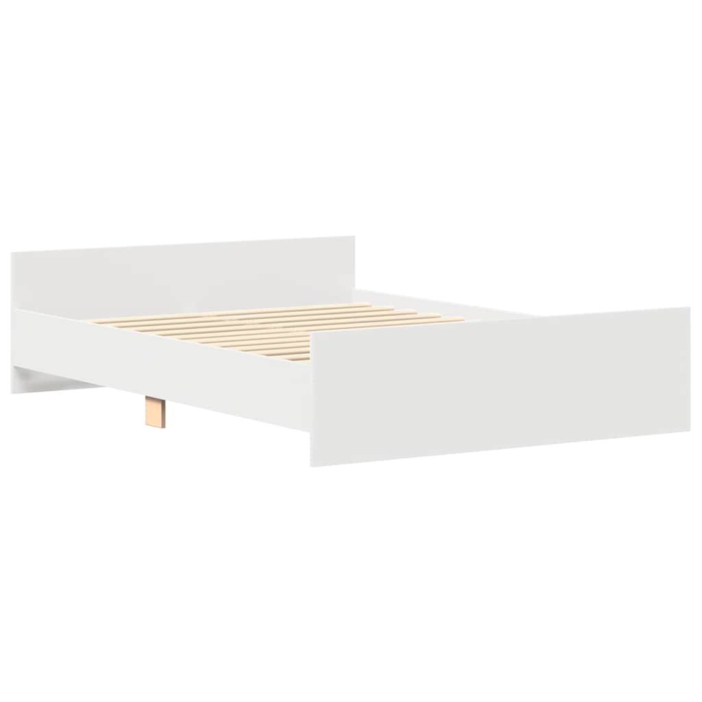 vidaXL Bed Frame without Mattress White 135x190 cm