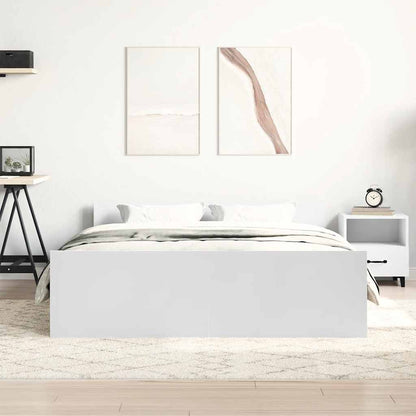vidaXL Bed Frame without Mattress White 135x190 cm