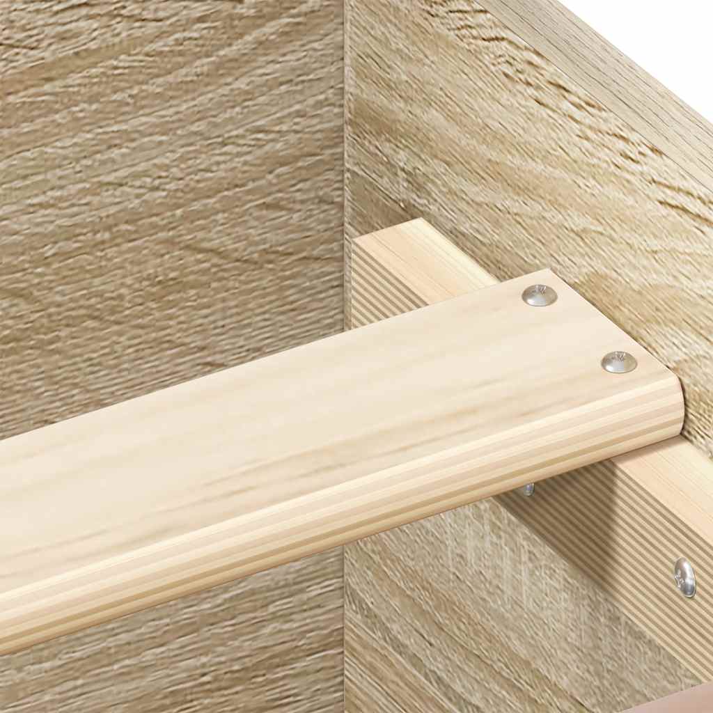 vidaXL Bed Frame without Mattress Sonoma Oak 135x190 cm