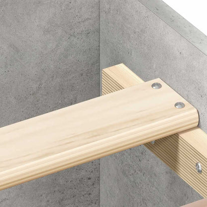 vidaXL Bed Frame without Mattress Concrete Grey 135x190 cm