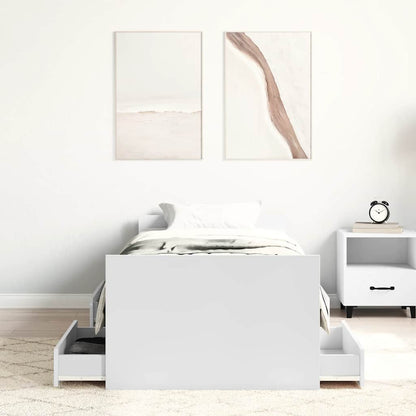 vidaXL Bed Frame without Mattress White 100x200 cm