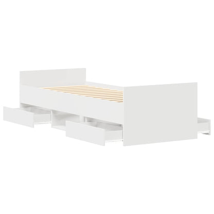 vidaXL Bed Frame without Mattress White 100x200 cm