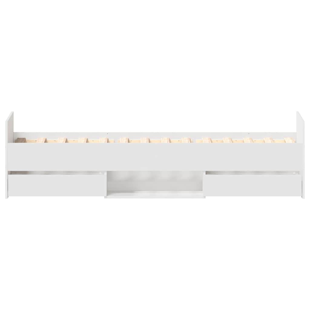 vidaXL Bed Frame without Mattress White 100x200 cm