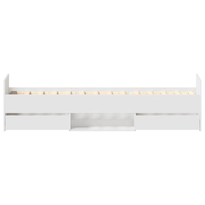 vidaXL Bed Frame without Mattress White 100x200 cm