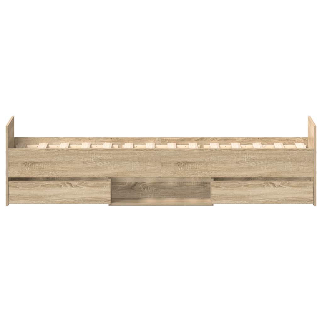 vidaXL Bed Frame | Sonoma oak | Engineered wood | Single | Bed Frame