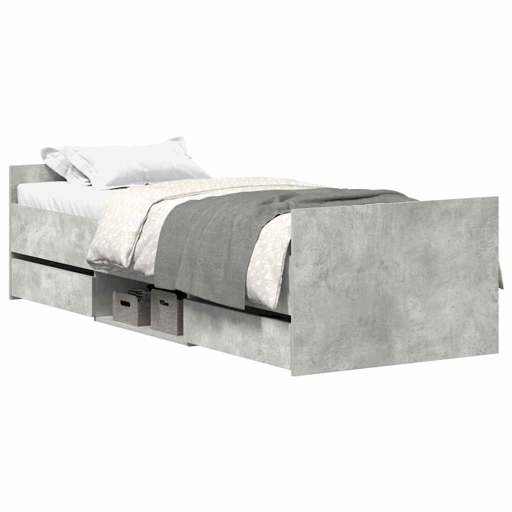 vidaXL Bed Frame | Concrete Grey