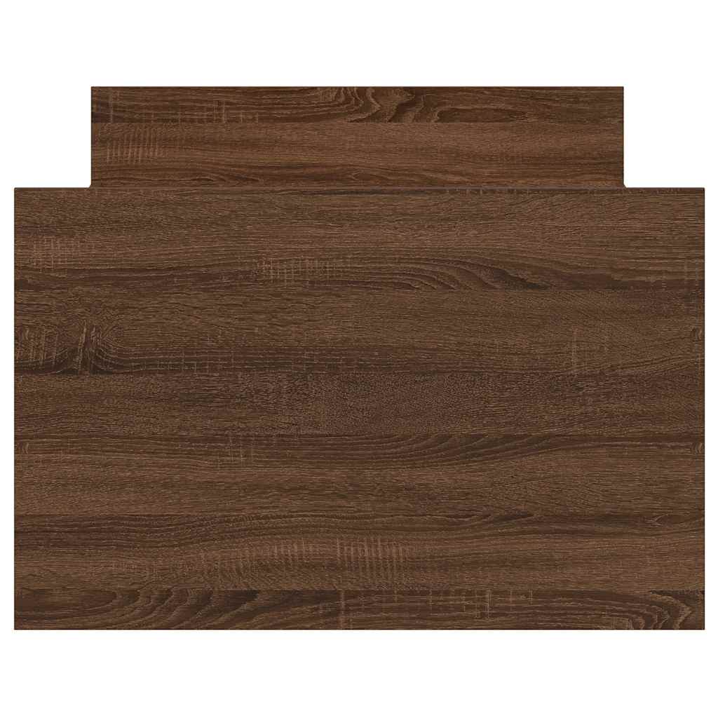 vidaXL Bed Frame without Mattress Brown Oak 100x200 cm