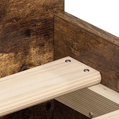 vidaXL Bed Frame without Mattress Smoked Oak 90x200 cm
