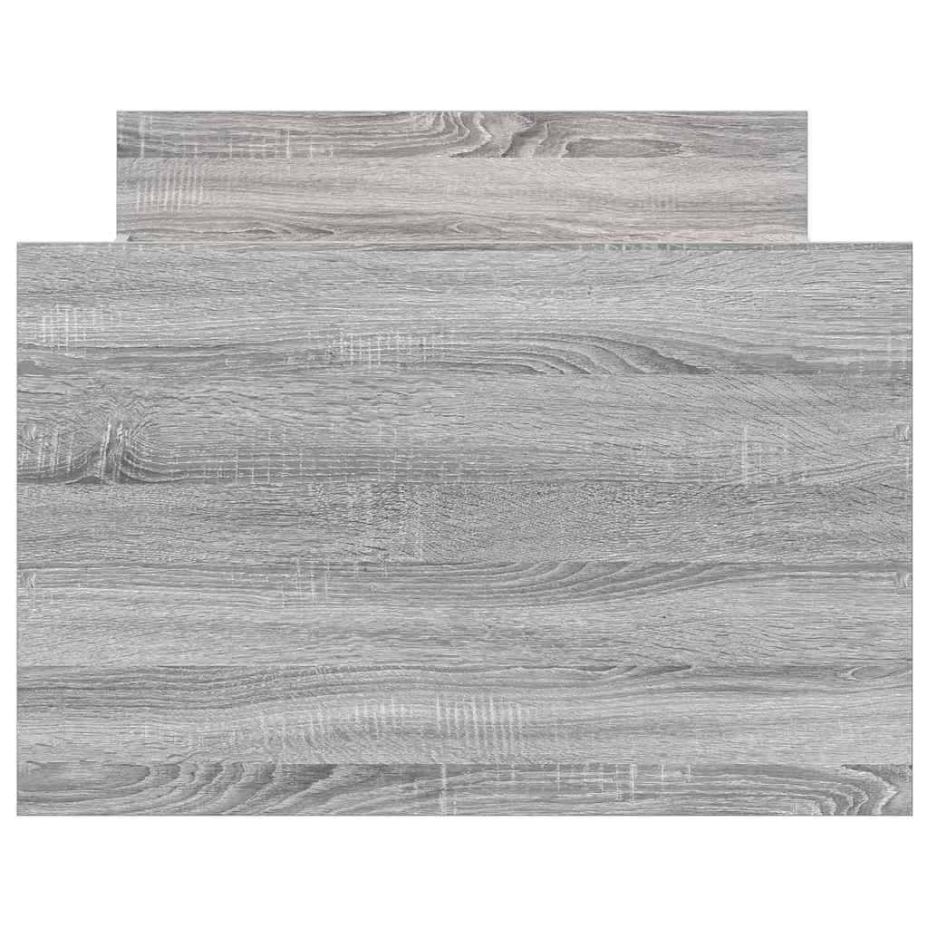 vidaXL Bed Frame without Mattress Grey Sonoma 90x200 cm