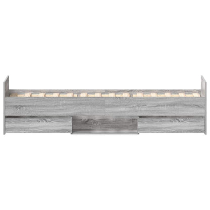 vidaXL Bed Frame without Mattress Grey Sonoma 90x200 cm