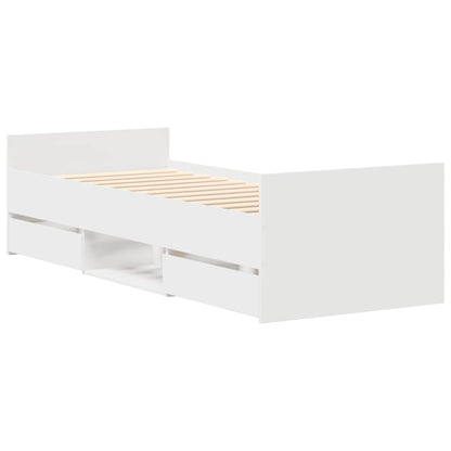 vidaXL Bed Frame without Mattress White 90x190 cm Single