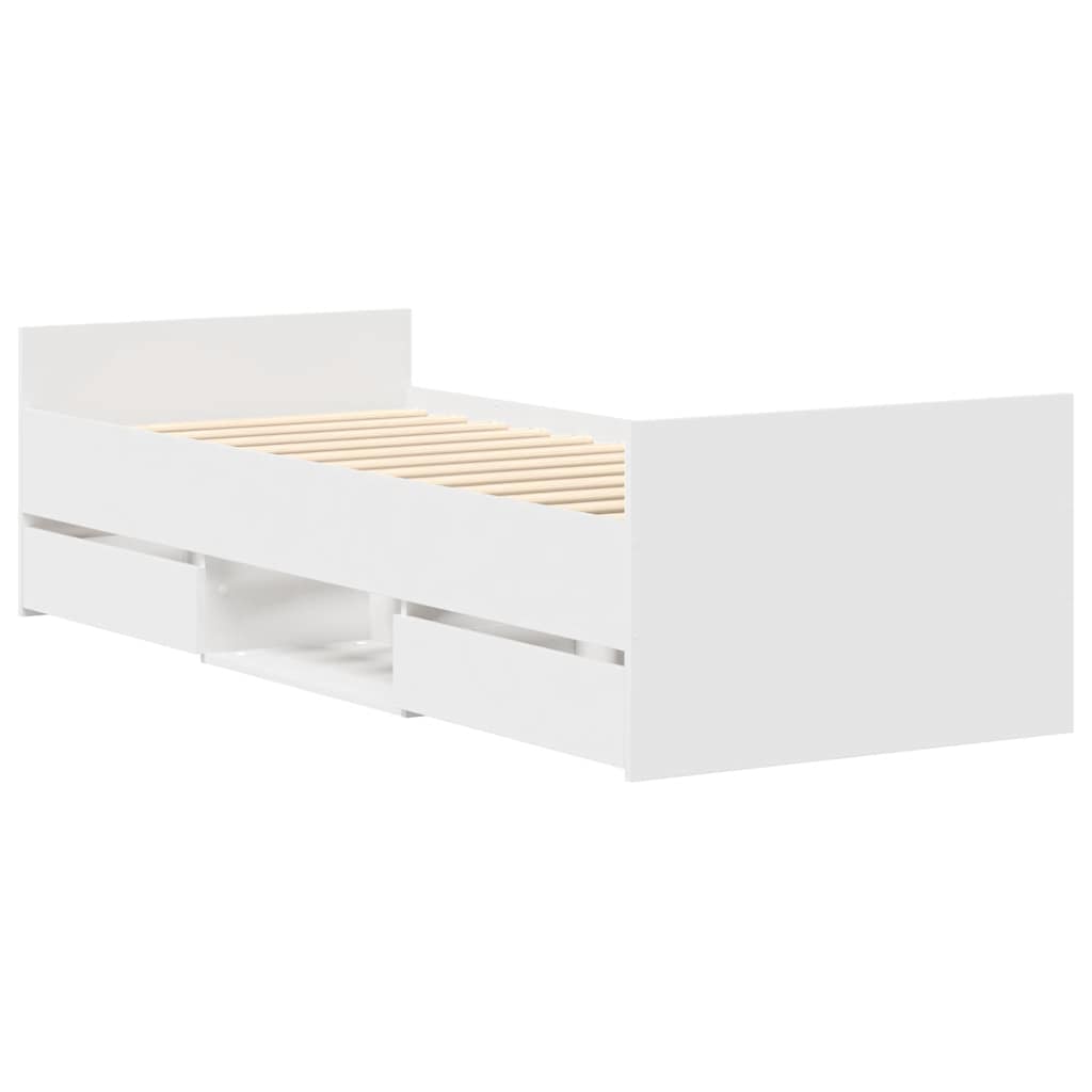 vidaXL Bed Frame without Mattress White 90x190 cm Single