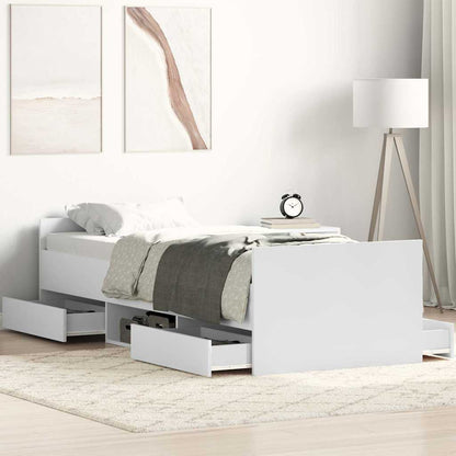 vidaXL Bed Frame without Mattress White 90x190 cm Single