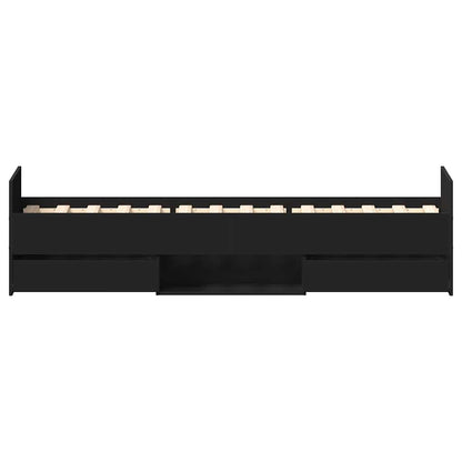 vidaXL Bed Frame without Mattress Black 90x190 cm Single