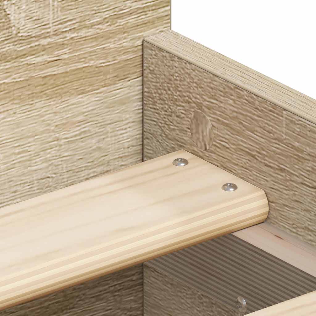 vidaXL Bed Frame without Mattress Sonoma Oak 90x190 cm Single