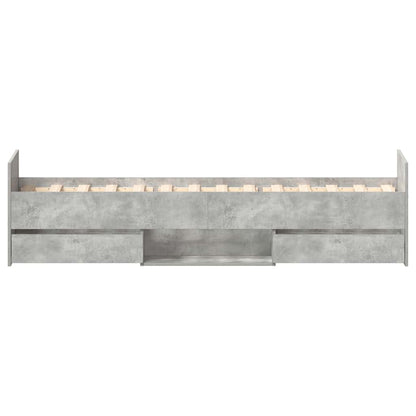 vidaXL Bed Frame without Mattress Concrete Grey 90x190 cm Single