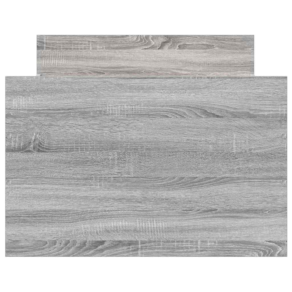 vidaXL Bed Frame without Mattress Grey Sonoma 90x190 cm Single