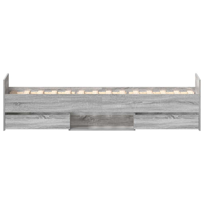 vidaXL Bed Frame without Mattress Grey Sonoma 90x190 cm Single