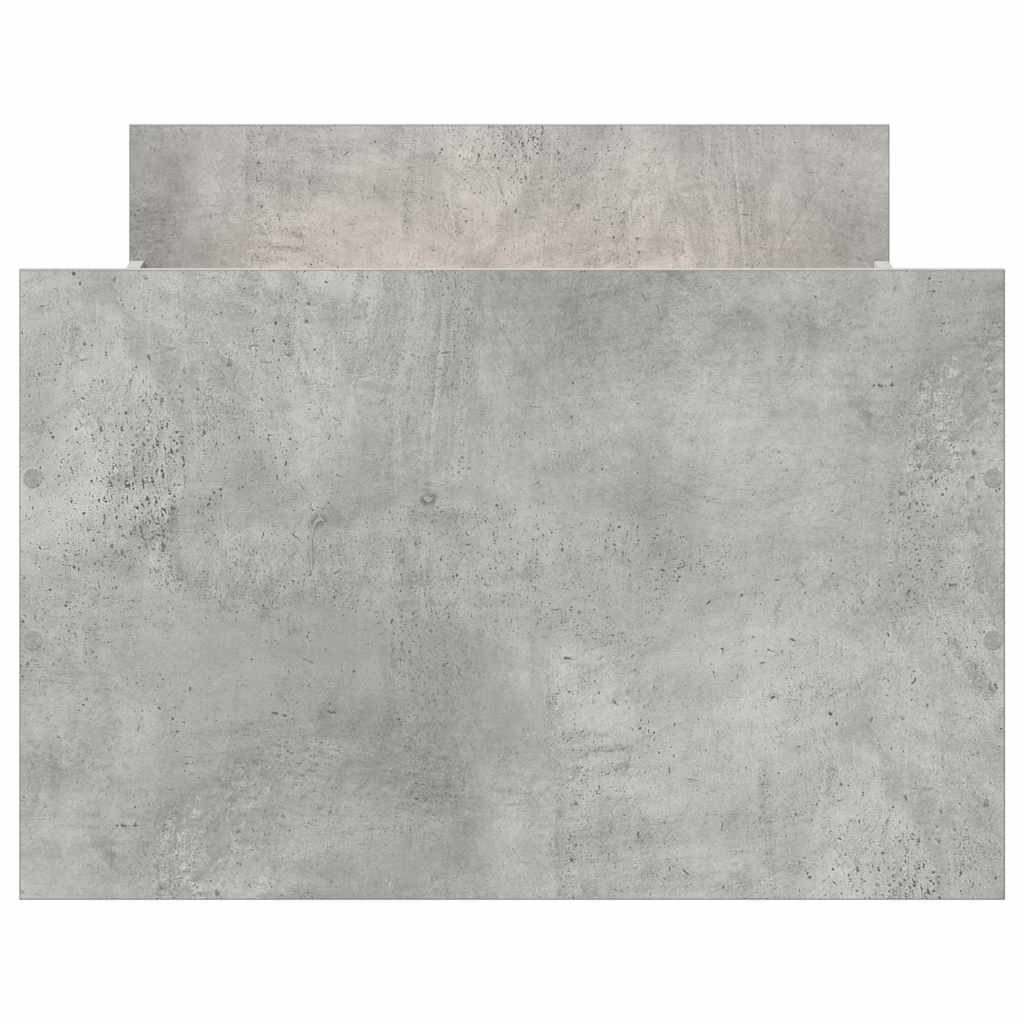 vidaXL Bed Frame without Mattress Concrete Grey 75x190 cm Small Single