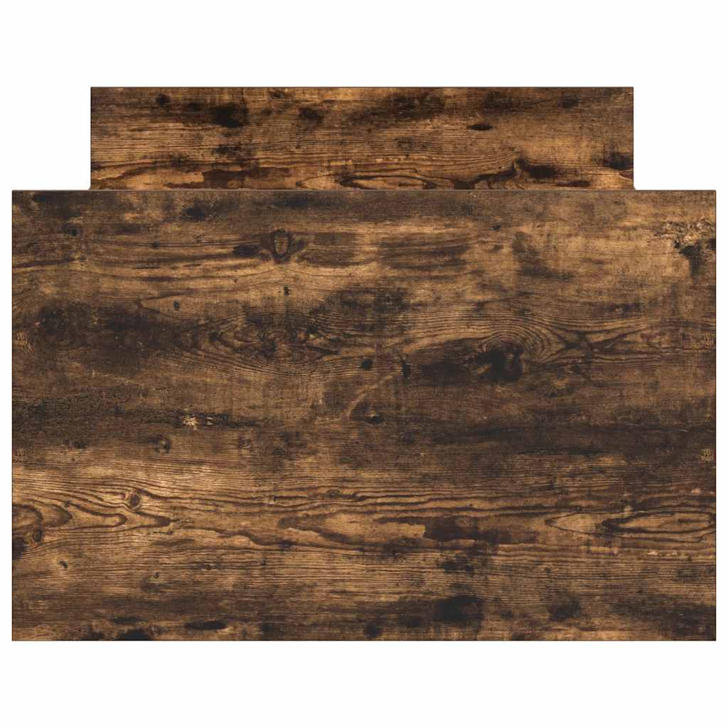 vidaXL Bed Frame without Mattress Smoked Oak 75x190 cm Small Single