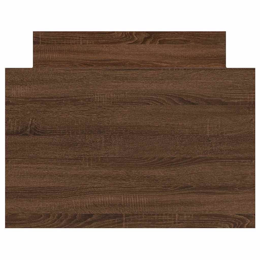 vidaXL Bed Frame without Mattress Brown Oak 75x190 cm Small Single