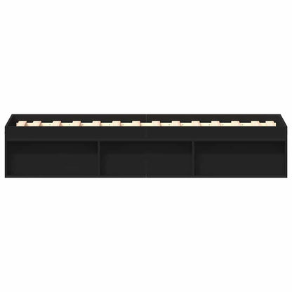 vidaXL Bed Frame without Mattress Black 90x200 cm