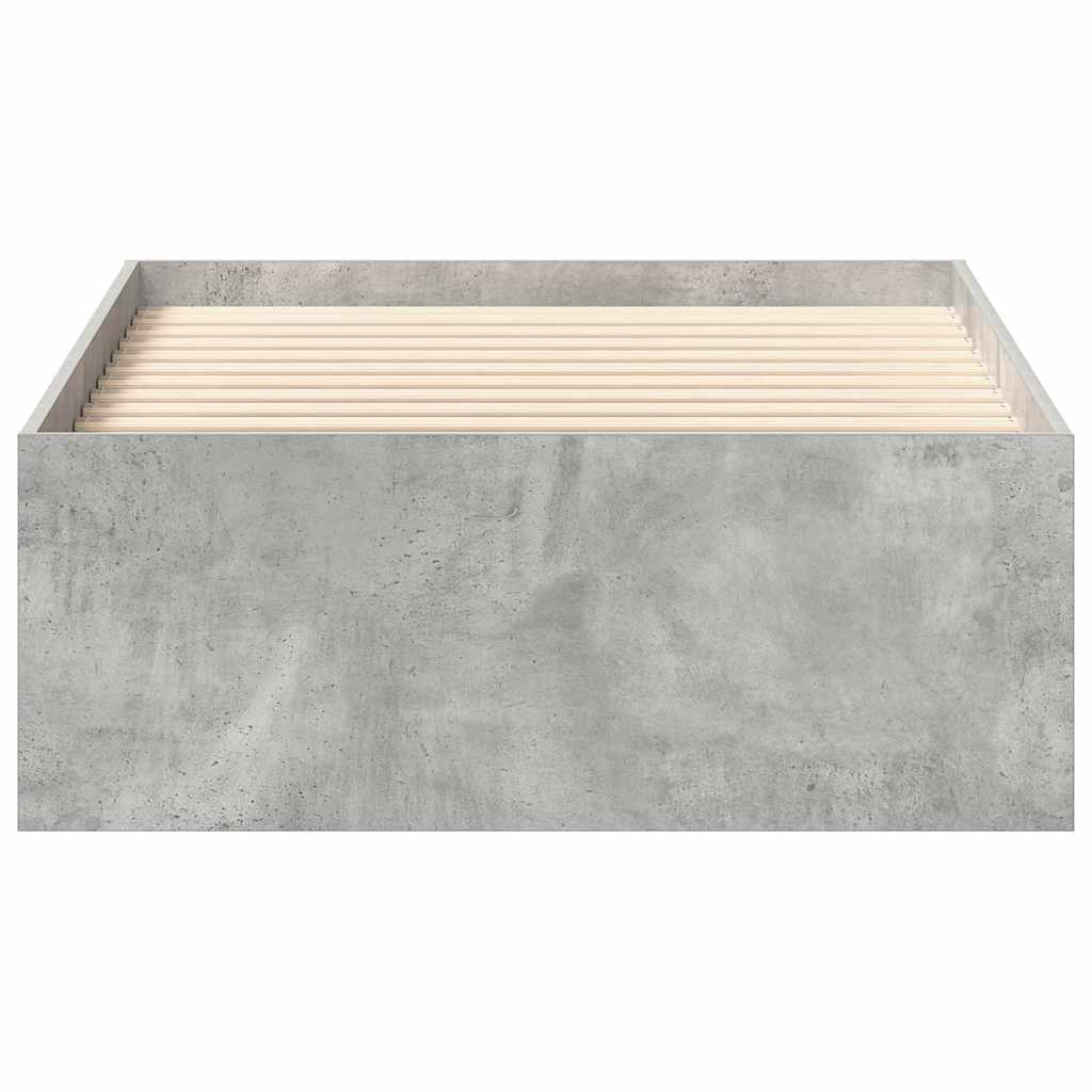 vidaXL Bed Frame without Mattress Concrete Grey 90x200 cm