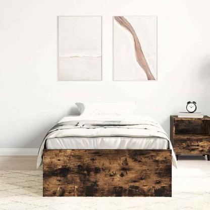 vidaXL Bed Frame without Mattress Smoked Oak 90x200 cm