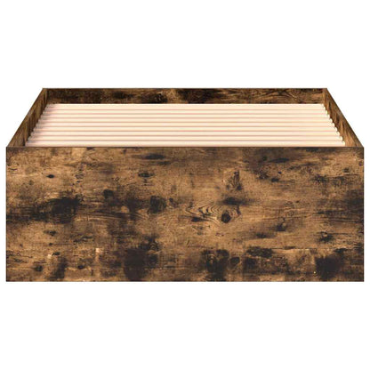 vidaXL Bed Frame without Mattress Smoked Oak 90x200 cm