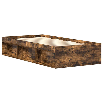 vidaXL Bed Frame without Mattress Smoked Oak 90x200 cm