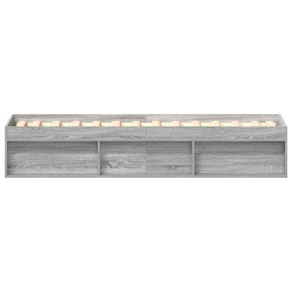 vidaXL Bed Frame without Mattress Grey Sonoma 90x200 cm
