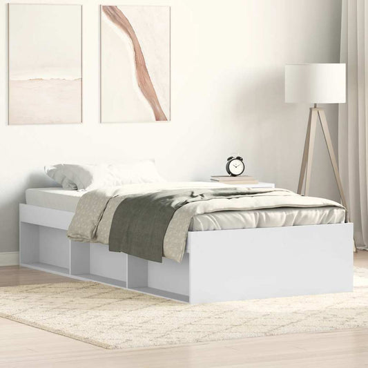 vidaXL Bed Frame without Mattress White 100x200 cm