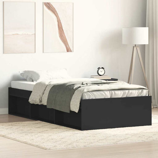 vidaXL Bed Frame without Mattress Black 100x200 cm