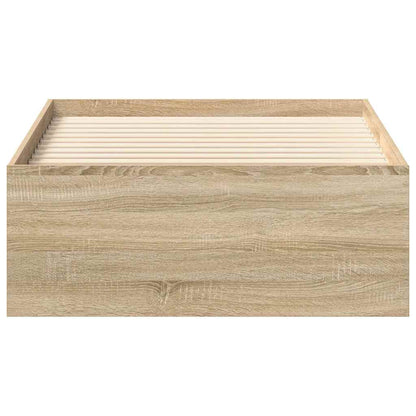 vidaXL Bed Frame without Mattress Sonoma Oak 100x200 cm