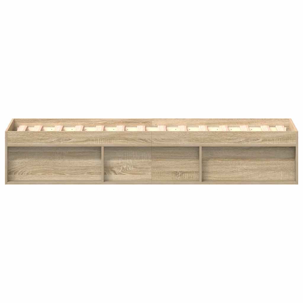 vidaXL Bed Frame without Mattress Sonoma Oak 100x200 cm