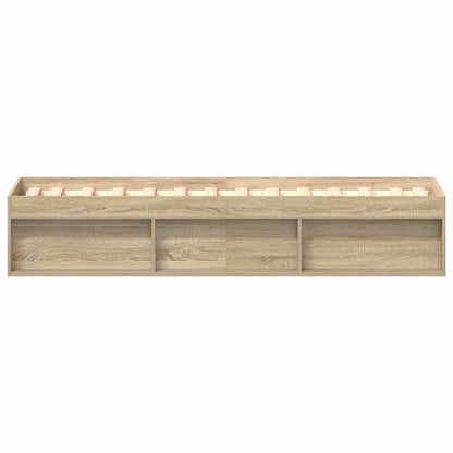 vidaXL Bed Frame without Mattress Sonoma Oak 100x200 cm