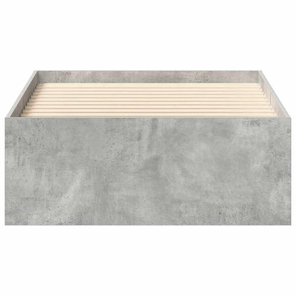 vidaXL Bed Frame without Mattress Concrete Grey 100x200 cm