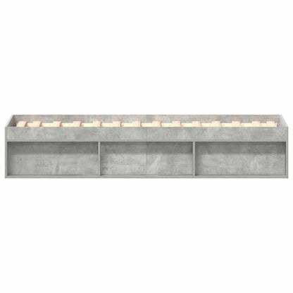 vidaXL Bed Frame without Mattress Concrete Grey 100x200 cm