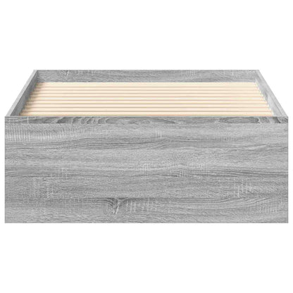 vidaXL Bed Frame without Mattress Grey Sonoma 100x200 cm