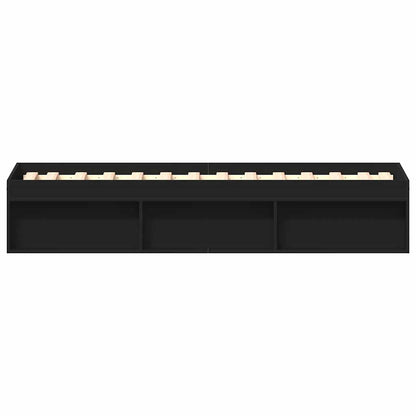 vidaXL Bed Frame without Mattress Black 90x190 cm Single