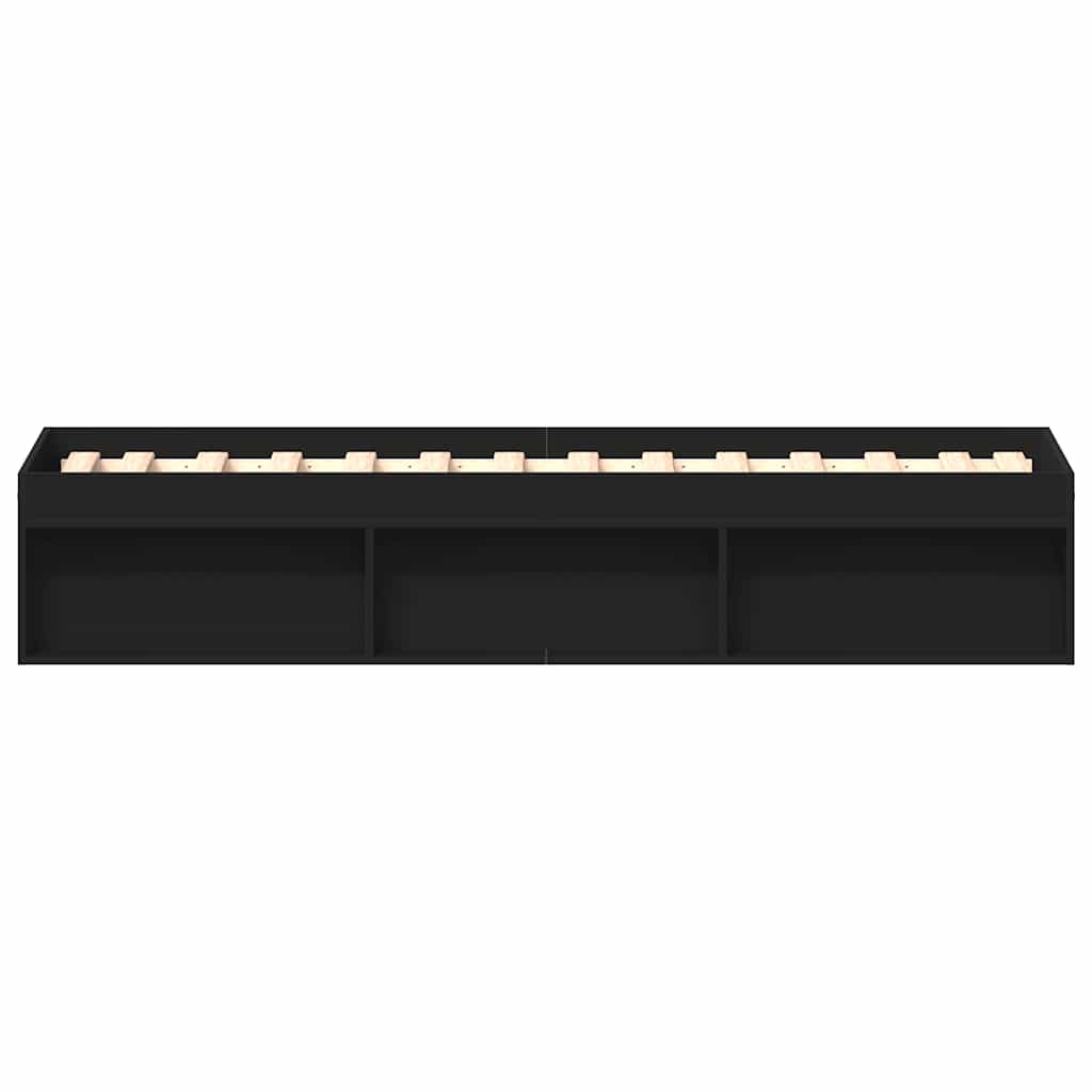 vidaXL Bed Frame without Mattress Black 90x190 cm Single