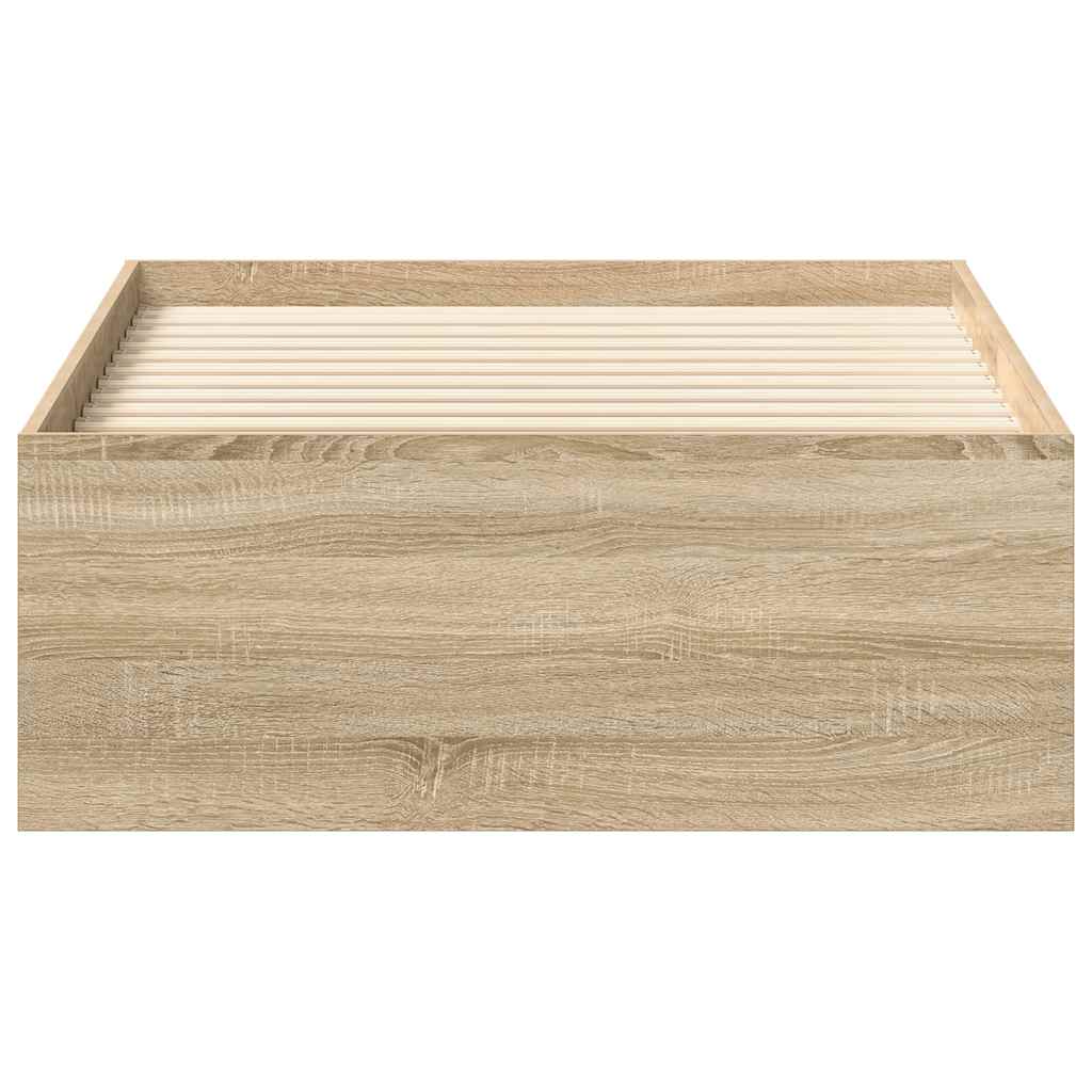 vidaXL Bed Frame without Mattress Sonoma Oak 90x190 cm Single