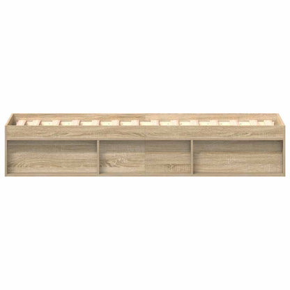 vidaXL Bed Frame without Mattress Sonoma Oak 90x190 cm Single