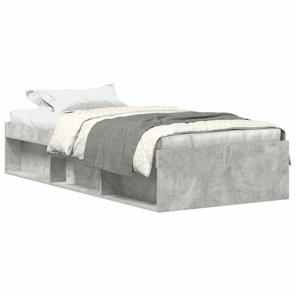 vidaXL Bed Frame without Mattress Concrete Grey 90x190 cm Single