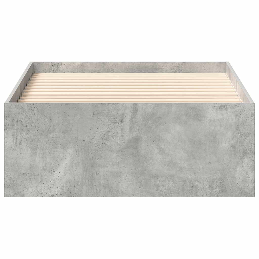 vidaXL Bed Frame without Mattress Concrete Grey 90x190 cm Single
