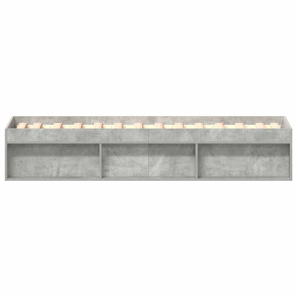vidaXL Bed Frame without Mattress Concrete Grey 90x190 cm Single