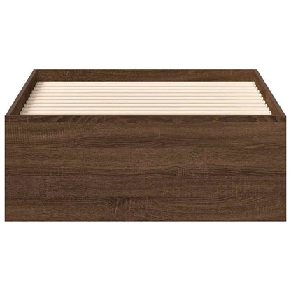 vidaXL Bed Frame without Mattress Brown Oak 90x190 cm Single