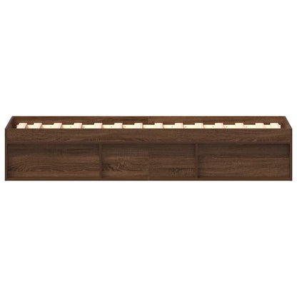 vidaXL Bed Frame without Mattress Brown Oak 90x190 cm Single