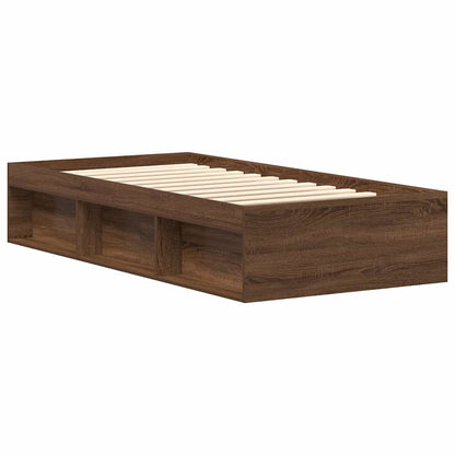 vidaXL Bed Frame without Mattress Brown Oak 90x190 cm Single